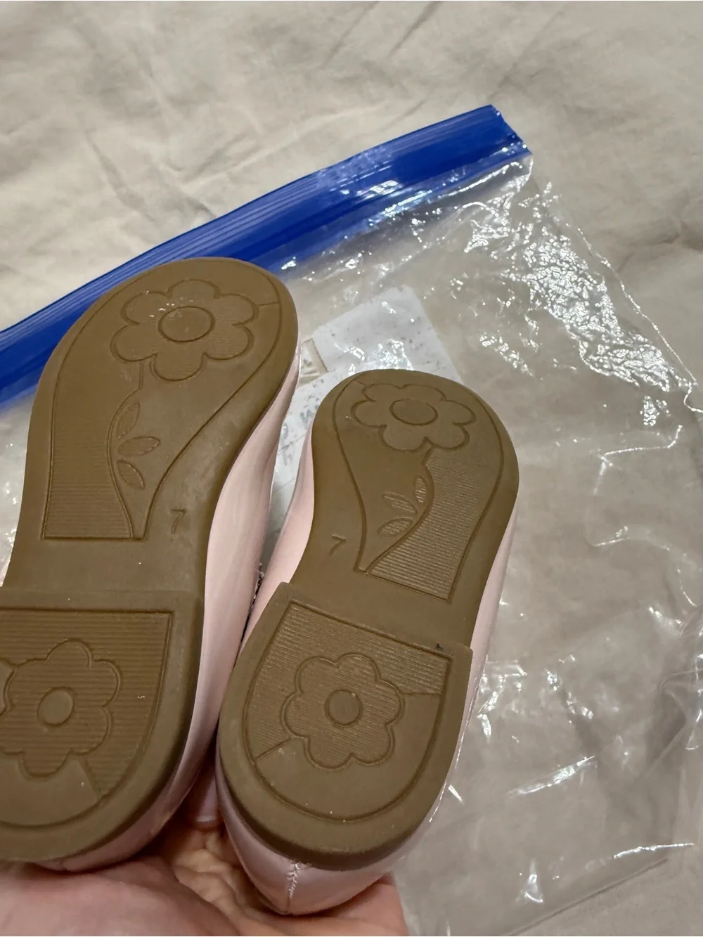 Rachel Shoes Light Pink Patent Mary Jane with Sparkle Strap